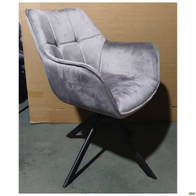 Кресло поворотное Jasmin вельвет теплый серый