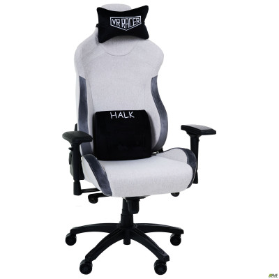 Крісло геймерське VR Racer Textile Halk сірий