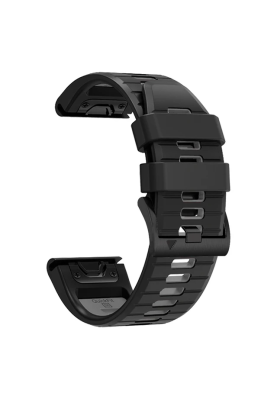Ремінець Garmin epixPRO Fenix 8 7 Pro 22mm швидкознімний Чорно/Сірий копія