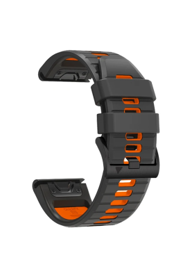 Ремінець Garmin epixPRO Fenix 8 7 Pro 22mm швидкознімний Чорно/Помаранчевий копія