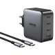 Мережевий зарядний пристрій Ugreen CD226/40747 1xUSB-A 3xUSB-C QC4.0 100W GaN Tech Fast Black