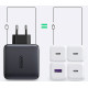 Мережевий зарядний пристрій Ugreen CD226/40747 1xUSB-A 3xUSB-C QC4.0 100W GaN Tech Fast Black