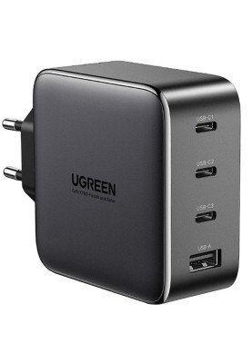 Мережевий зарядний пристрій Ugreen CD226/40747 1xUSB-A 3xUSB-C QC4.0 100W GaN Tech Fast Black