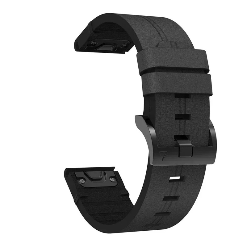 Шкіряний змінний ремінець для  Fenix 6x, коричневий, 26mm