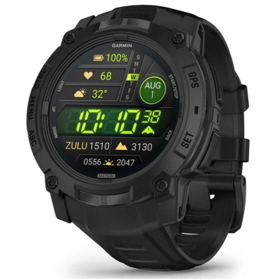 Смарт-часы Garmin Instinct 3 50mm AMOLED Tactical Edition Black with Black Band