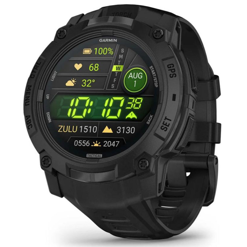 Смарт-часы Garmin Instinct 3 50mm AMOLED Tactical Edition Black with Black Band