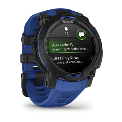 Смарт-годинник Garmin Instinct 3 45 мм AMOLED Black з ремінцем Bolt Blue/Black Смарт-годинник Garmin Instinct 3 45 мм AMOLED Black з ремінцем Bolt Blue/Black