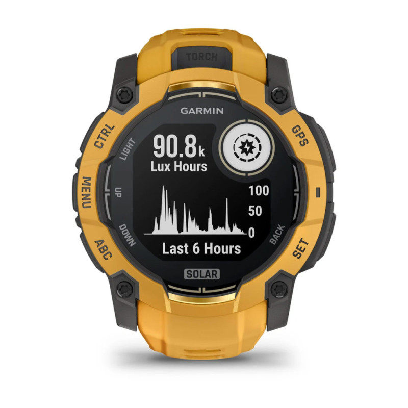 Смарт-годинник Garmin Instinct 3 50 мм Solar Sunburst (помаранчевий)