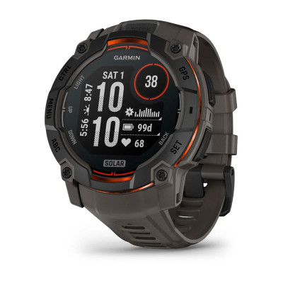 Garmin Instinct 3 50mm Solar Black Bezel with Charcoal Band