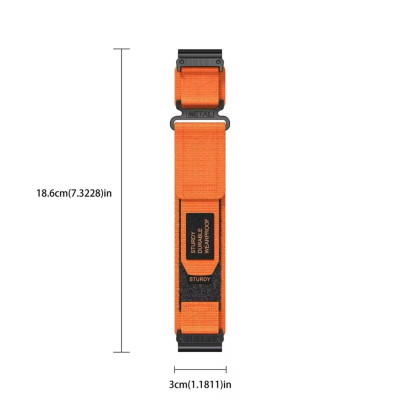 Ремінець нейлоновий 22mm для годинника Garmin EpixPro Fenix Pro Enduro Tactix чорний