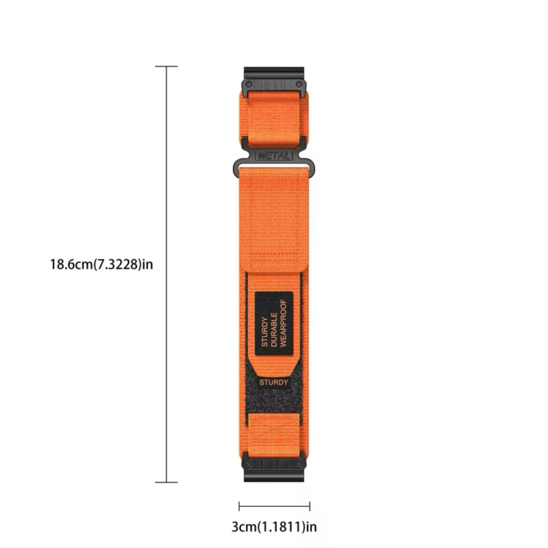 Ремінець нейлоновий 22mm для годинника Garmin EpixPro Fenix Pro Enduro Tactix чорний