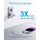 Мережевий зарядний пристрій Anker PowerPort 323 U+C 33W Dual-Port White
