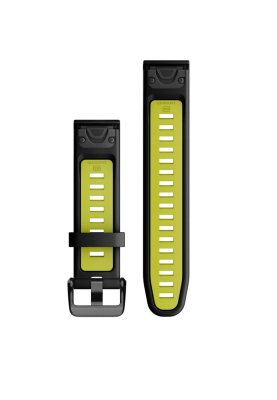 Ремінець Garmin epixPRO (g2), 20mm QuickFit Blk/Lime Silicone Bnd