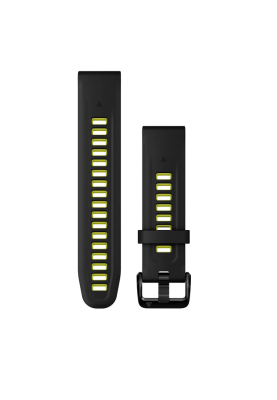 Ремінець Garmin epixPRO (g2), 20mm QuickFit Blk/Lime Silicone Bnd