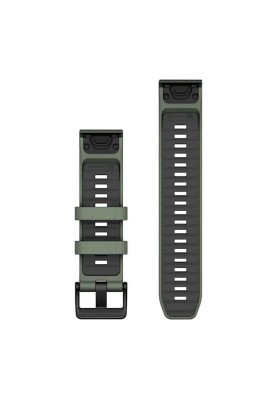 Ремінець Garmin Fenix 8 QuickFit 22mm сіро-зелений/графітовий силіконовий