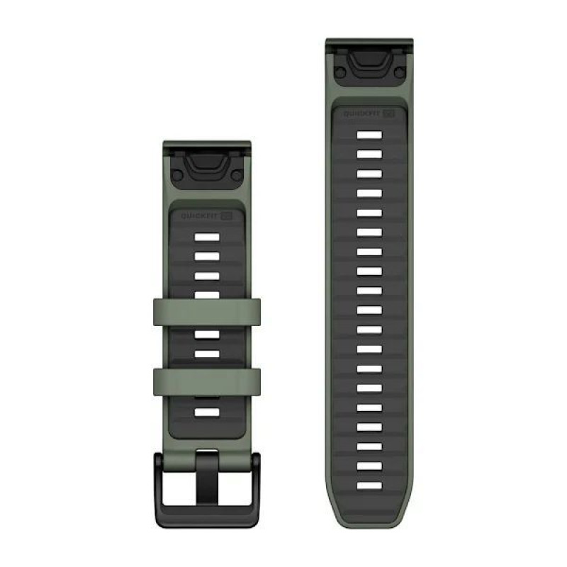 Ремінець Garmin Fenix 8 QuickFit 22mm сіро-зелений/графітовий силіконовий