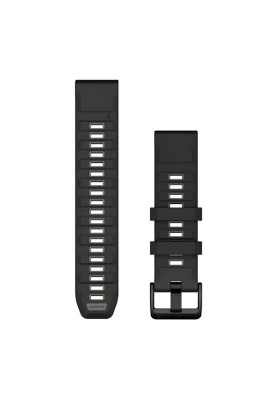 Ремінець Garmin Fenix 8 QuickFit 22mm чорний/сірий силіконовий