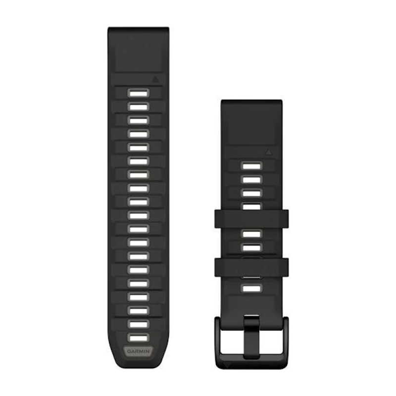 Ремінець Garmin Fenix 8 QuickFit 22mm чорний/сірий силіконовий