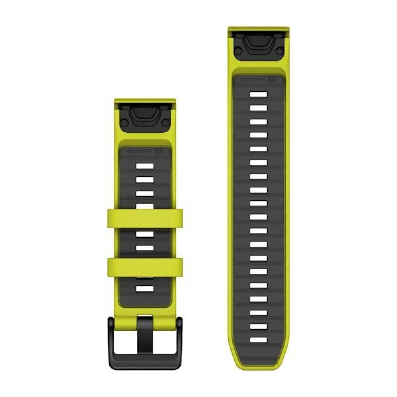 Ремінець Garmin Fenix 8 QuickFit 22mm Яскраво-жовтий/Графіт силіконовий
