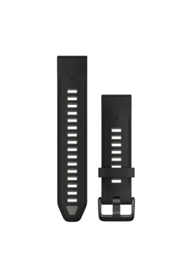 Ремінець Garmin Fenix 8 QuickFit 20mm чорний/сірий силіконовий