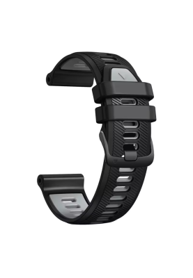 Ремінець для Garmin Forerunner 965 22mm чорний-сірий копія