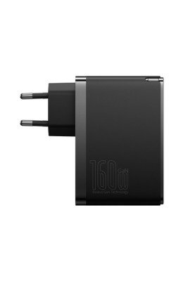 Зарядний пристрій блок та кабель Baseus GaN 5 Pro 160W 1U+2C чорний