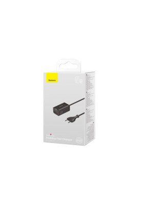 Мережевий зарядний пристрій Baseus Desktop Charger GaN5 Pro 65W 2xUSB 2xType-C Black + кабель 100W type-C-type-C в комплекті 