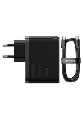 Мережевий зарядний пристрій Baseus GaN5 Pro Fast Charger Type-C+USB 100W Black