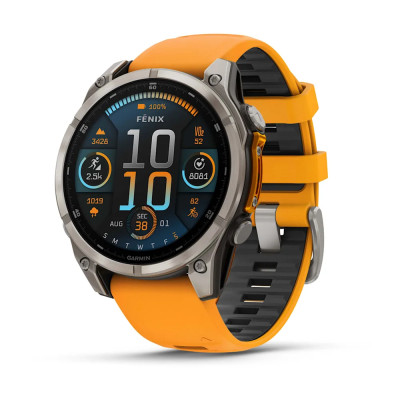 Смарт-часи Garmin Fenix 8 51 мм AMOLED Сапфір Графіт/Титан із силіконовим ремінцем QuickFit 26 мм