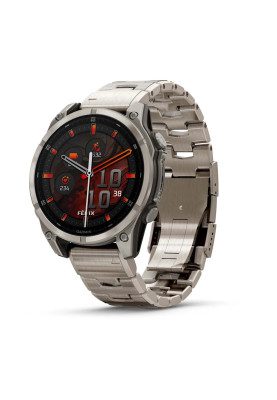 Смарт-годинник Garmin Fenix 8 47 мм AMOLED Сапфір Титан з прорізами Titanium