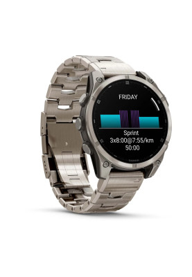 Смарт-годинник Garmin Fenix 8 47 мм AMOLED Сапфір Титан з прорізами Titanium