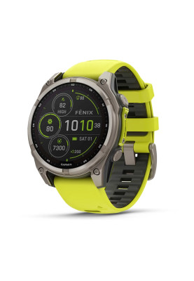 Смарт-годинник Garmin Fenix 8 47 мм Solar Сапфір Графіт/Титан з силіконовим ремінцем QuickFit 22 мм