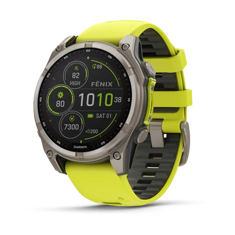 Смарт-годинник Garmin Fenix 8 47 мм Solar Сапфір Графіт/Титан з силіконовим ремінцем QuickFit 22 мм