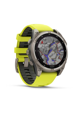 Смарт-годинник Garmin Fenix 8 47 мм Solar Сапфір Графіт/Титан з силіконовим ремінцем QuickFit 22 мм