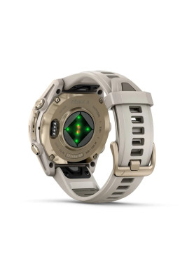Смарт-годинник Garmin Fenix 8 43 мм AMOLED Сапфір Туманно-сірий/М'яке золото з силіконовим ремінцем QuickFit 20 мм