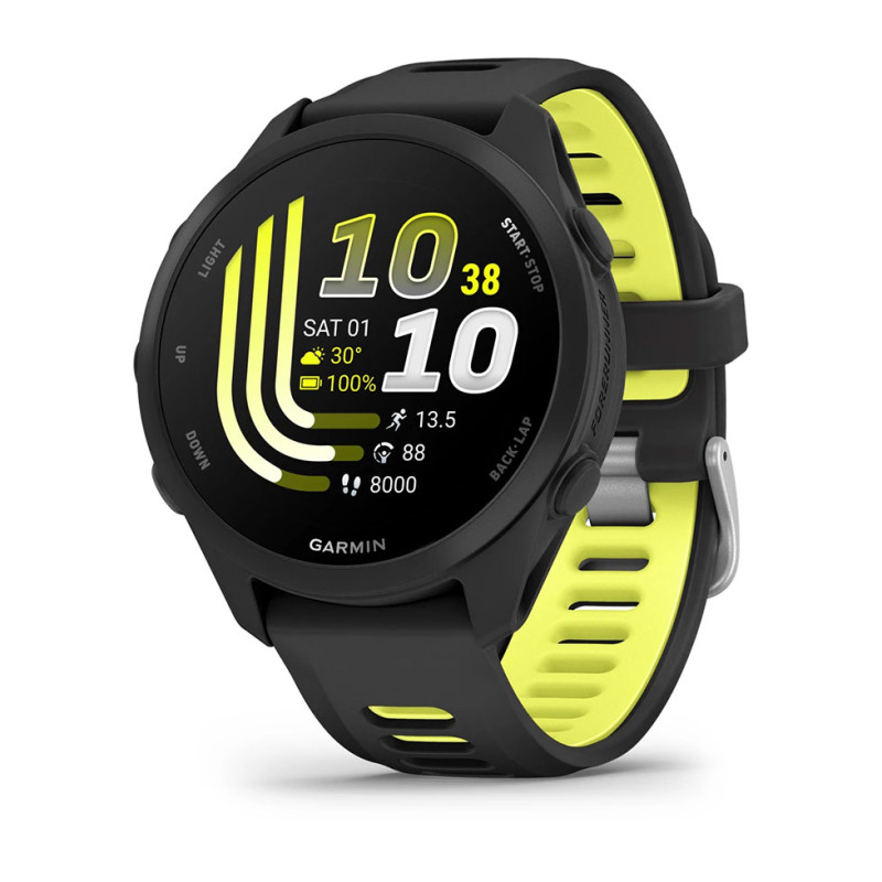 Смарт-годинник Garmin Forerunner 170 Music з чорно-жовтим силіконовим ремінцем