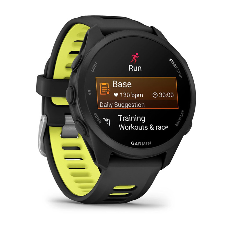 Смарт-годинник Garmin Forerunner 170 Music з чорно-жовтим силіконовим ремінцем