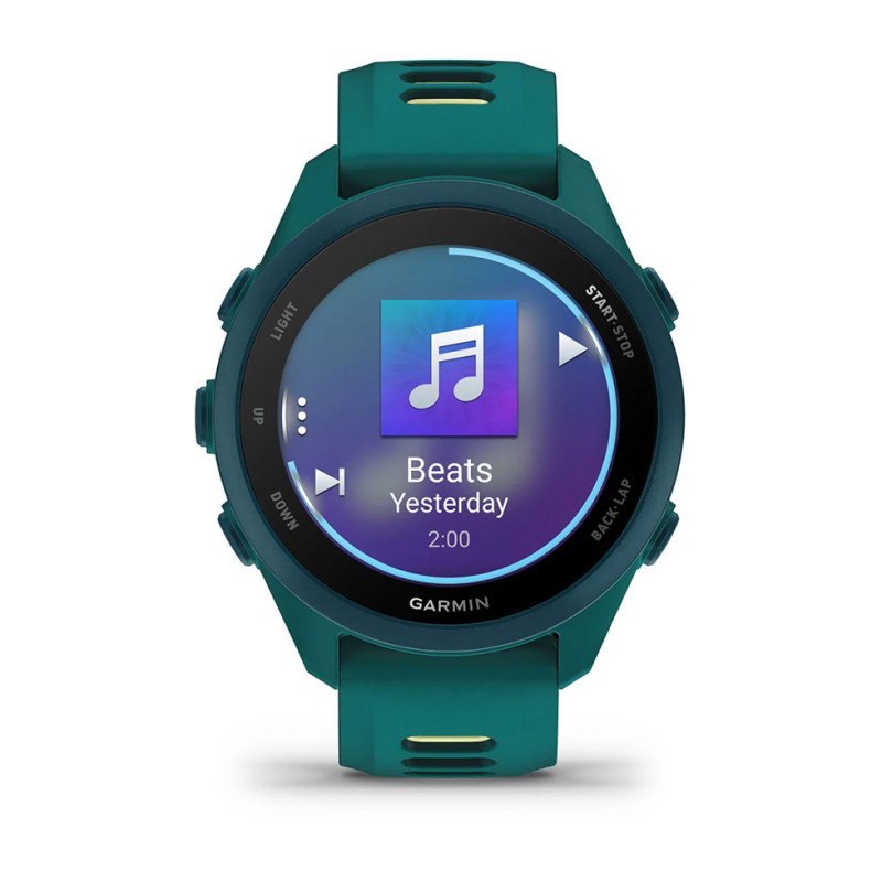 Смарт-годинник Garmin Forerunner 170 Music з бірюзово-лаймовим силіконовим ремінцем