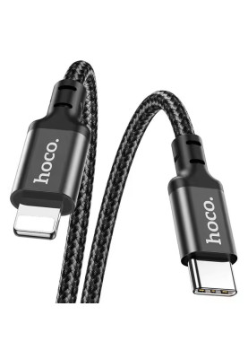 Кабель USB Hoco X14 Black Double Speed PD 20W Type-C to Lightning 1m