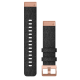 Ремінець для Fenix 6s 20mm QuickFit Heathered Black Nylon with Rose Gold