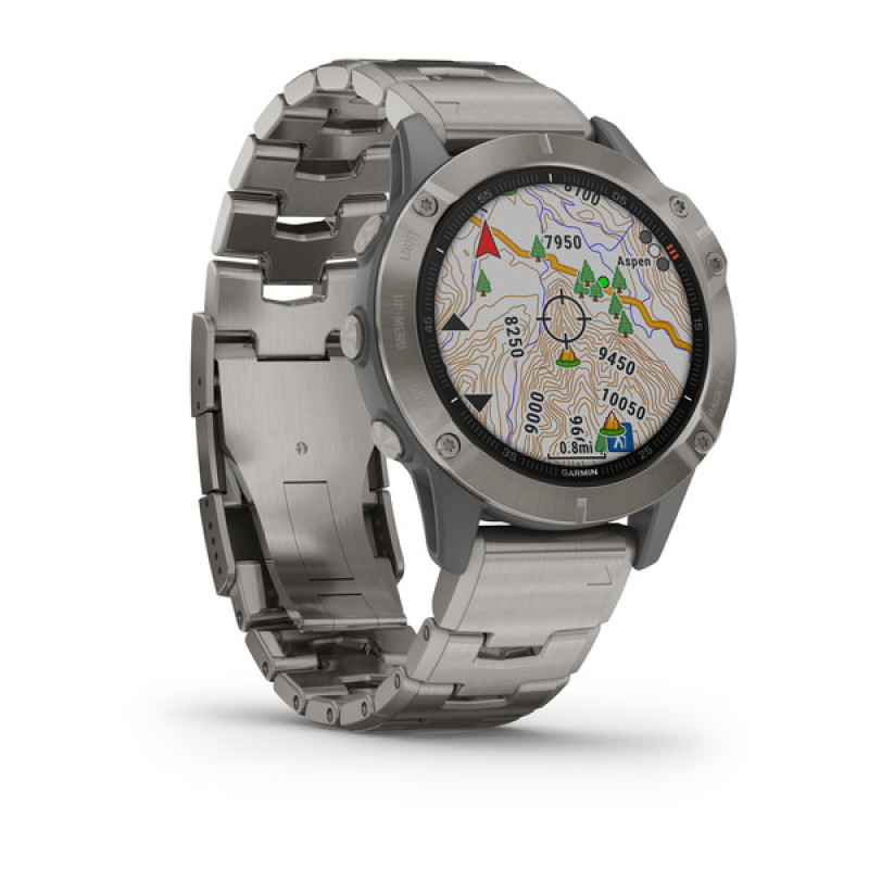 Годинник Garmin Fenix 6 Sapphire Titanium with Vented Titanium Bracelet