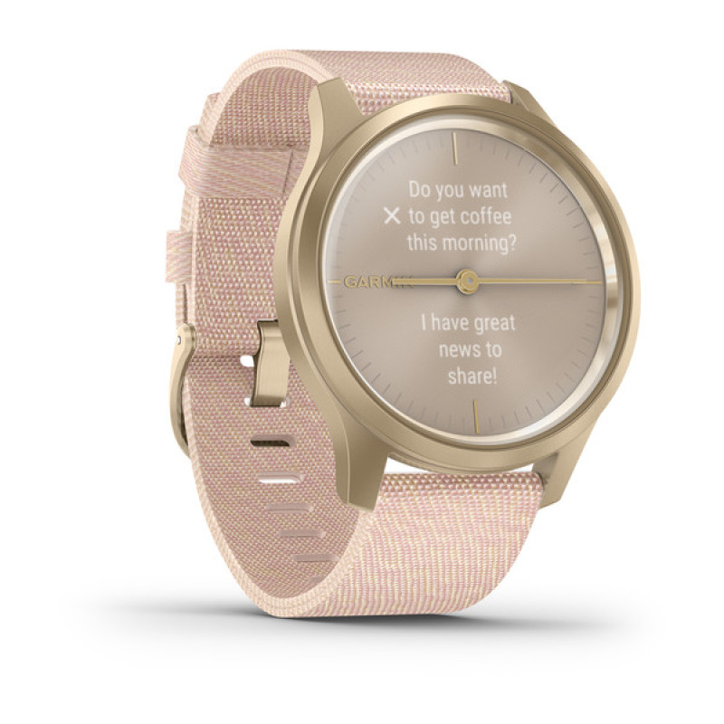 Годинник Garmin vivomove Style Champagne-Dust Rose Fabric