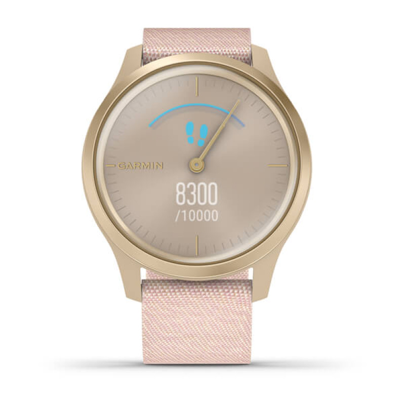 Годинник Garmin vivomove Style Champagne-Dust Rose Fabric