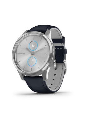 Годинник Garmin vivomove Luxe Silver-Blue Leather