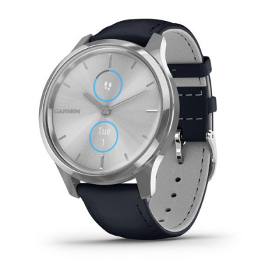 Годинник Garmin vivomove Luxe Silver-Blue Leather