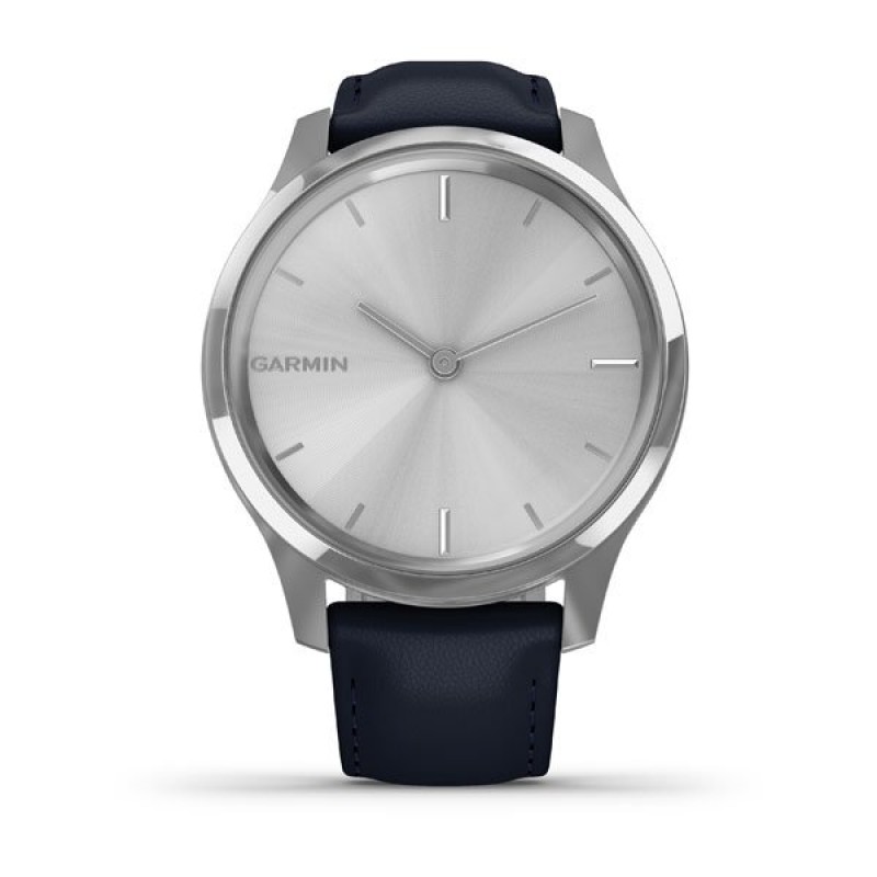 Годинник Garmin vivomove Luxe Silver-Blue Leather