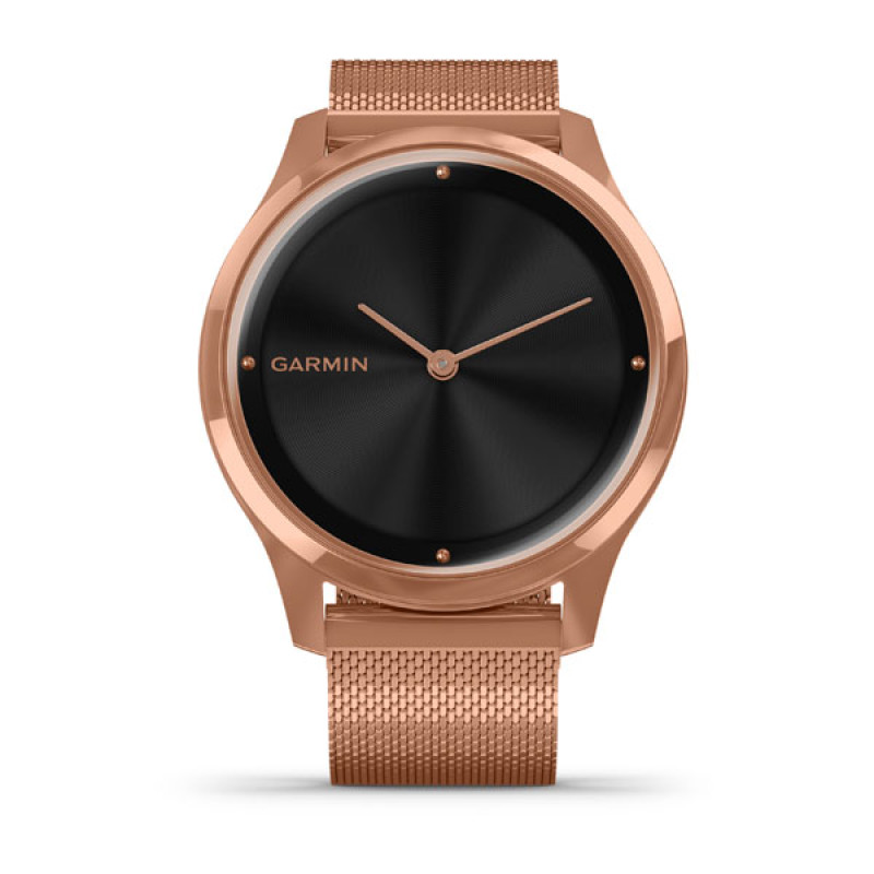 Годинник Garmin vivomove Luxe Rose Gold-Black Milanese