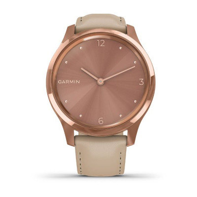 Годинник Garmin vivomove Luxe Rose Gold-Beige Leather