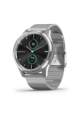 Годинник Garmin vivomove Luxe Premium Silver-Black Milanese