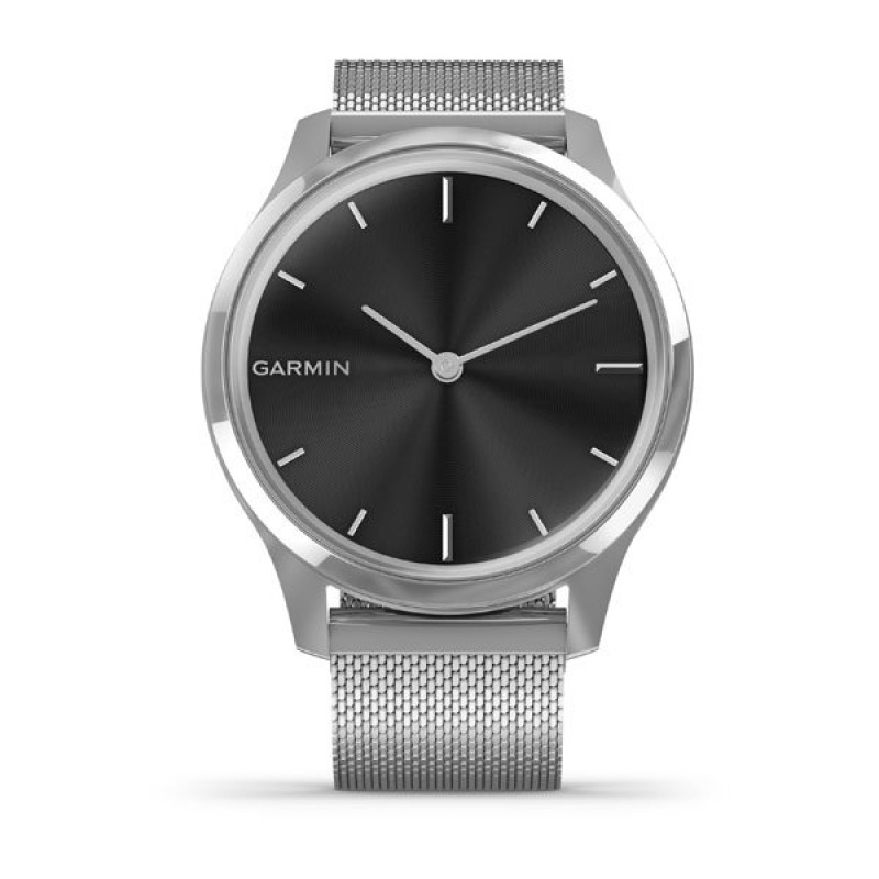 Годинник Garmin vivomove Luxe Premium Silver-Black Milanese